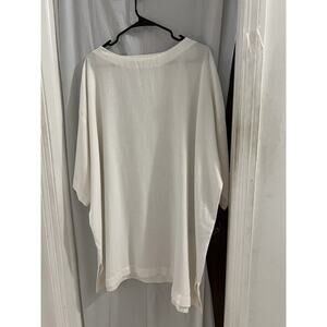 Eskandar White Linen Blend Boxy Oversized Tunic Dress Sz 0/8